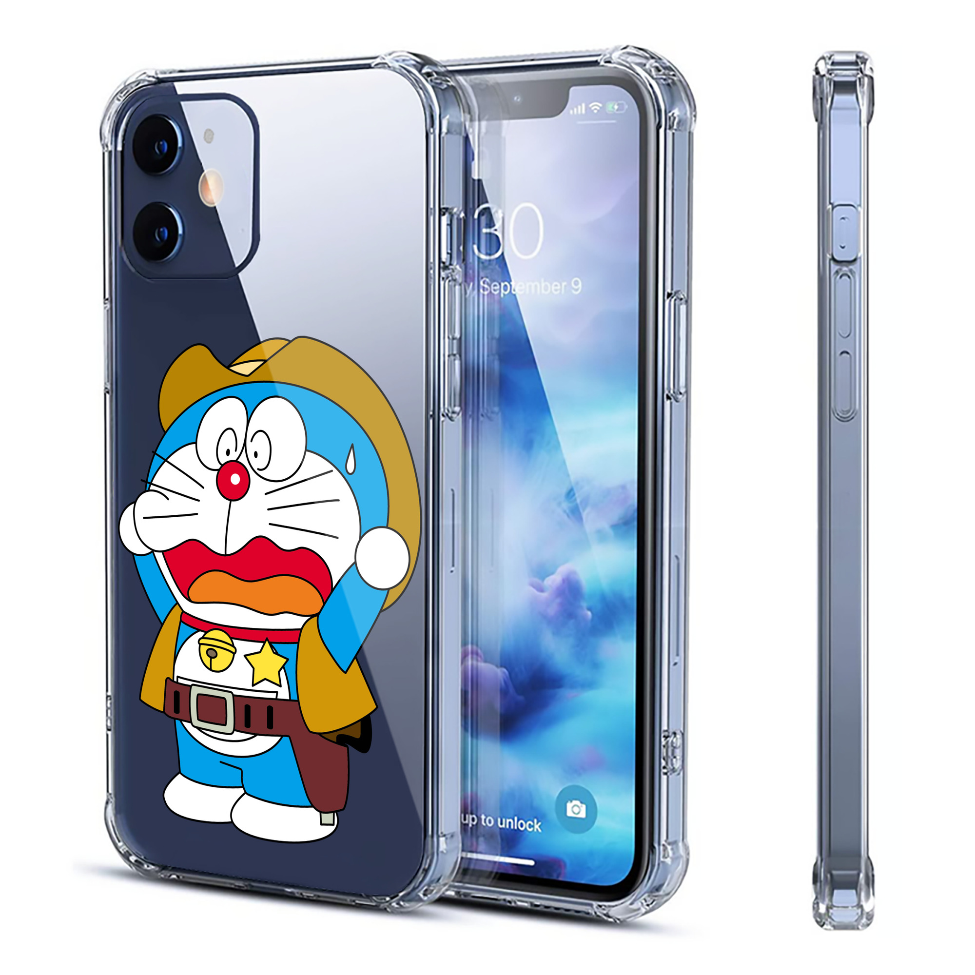 （画像用） ドラえもん Doraemon 【iPhone 12シリーズ対応】透明スマホケース（クリアソフトケース）